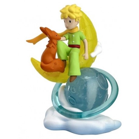 Minifigura de El Principito y el Zorro sobre la Luna 8 cm