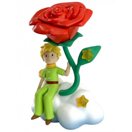 Minifigura El Principito con rosa sobre una nube
