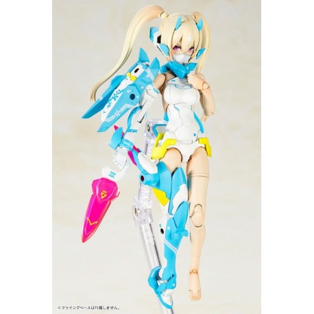 MaquetaKit Asra Ninja Aoi en postura dinámica y detalles coloridos