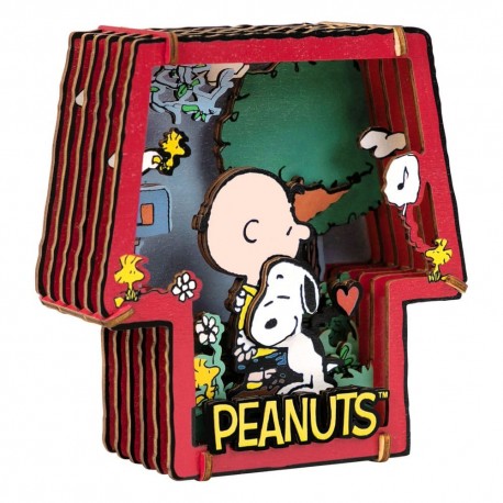 Maqueta de teatro de madera Peanuts con Charlie Brown y Snoopy