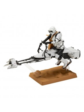 Maqueta Star Wars Speeder Bike 1/12 con Scout Trooper