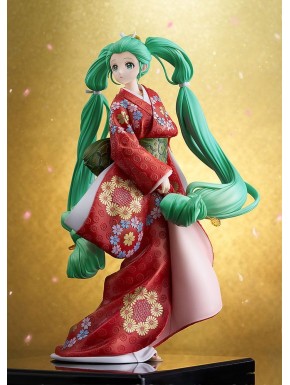 Estatua PVC Hatsune Miku 28 cm con kimono rojo
