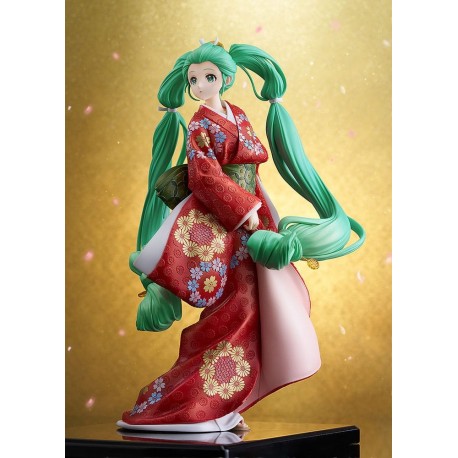 Estatua PVC Hatsune Miku 28 cm con kimono rojo