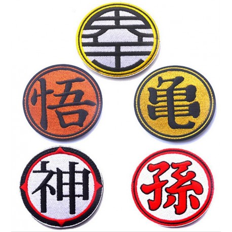 Set of 5 Embroidered Patches Dragon Ball