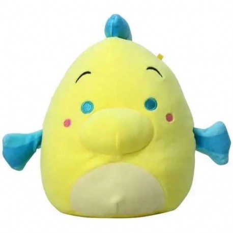 Peluche Squishmallows Flounder de La Sirenita 18 cm amarillo