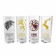 Set 4 glasses glass Game Thrones All Houses