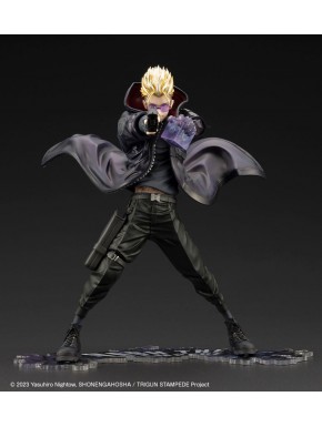 Estatua Vash the Stampede en abrigo negro, 22 cm