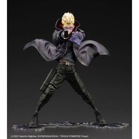 Estatua Vash the Stampede en abrigo negro, 22 cm