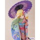 Estatua de Shinobu Oshino con kimono y paraguas