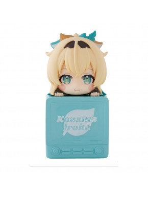 Estatua PVC Hikkake Kazama Iroha Hololive de 10 cm con base azul