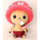 Peluche de Chopper de One Piece con sombrero rosa y helado
