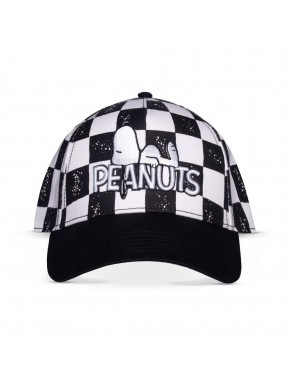 Gorra de béisbol Peanuts con diseño checkerboard y logo de Snoopy