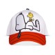 Gorra blanca con bordado de Snoopy y Woodstock