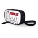 Bandolera Peanuts blanca con Snoopy y logo rojo