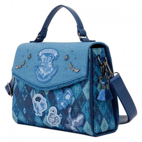 Bandolera azul Harry Potter con escudo de Hogwarts