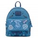 Mochila jeans Harry Potter com brasões de Hogwarts