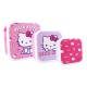 Pack de 3 fiambreras Hello Kitty en rosa y lila
