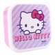 Pack de 3 fiambreras Hello Kitty en rosa y lila