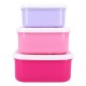 Pack de 3 fiambreras Hello Kitty en rosa y lila