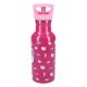 Garrafa rosa Hello Kitty 500 ml com canudo