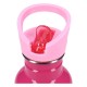 Garrafa rosa Hello Kitty 500 ml com canudo