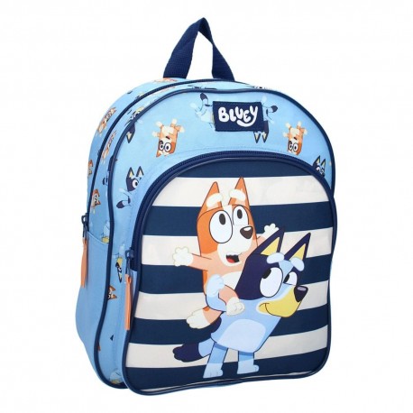 Mochila Bluey Jump Into Fun 30 cm en color azul