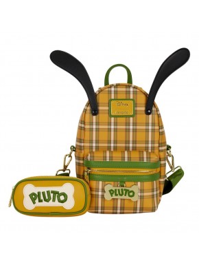 Bandolera Sling Disney Pluto con diseño a cuadros y orejas