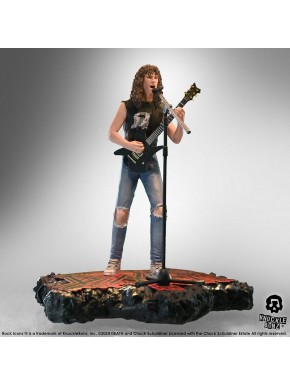 Estatua de Chuck Schuldiner Rock Iconz tocando guitarra