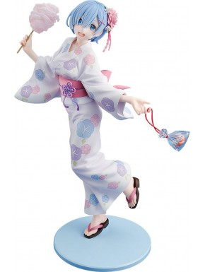 Figura de Rem en yukata de Re:ZERO con dulce y pez en bolsa