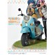 Estatua de Nadeshiko Kagamihara y Rin Shima en motocicleta