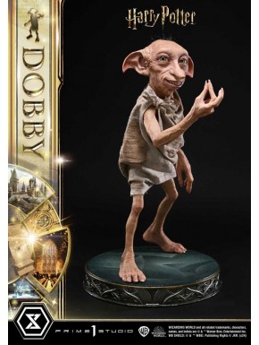 Estatua de Dobby de Harry Potter 55 cm en base decorativa