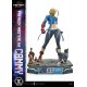 Estatua de Cammy de Street Fighter, detalle de base con LED.