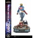 Estatua de Cammy de Street Fighter, detalle de base con LED.