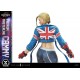 Estatua de Cammy de Street Fighter, detalle de base con LED.