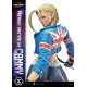 Estatua de Cammy de Street Fighter, detalle de base con LED.