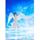 Estatua de Kaguya Shinomiya con alas y vestido blanco
