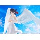 Estatua de Kaguya Shinomiya con alas y vestido blanco