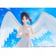 Estatua de Kaguya Shinomiya con alas y vestido blanco