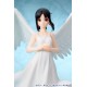 Estatua de Kaguya Shinomiya con alas y vestido blanco