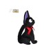 Peluche Jiji de Majo no Takkyubin de 32 cm con lazo rojo