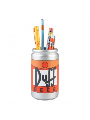 Set d'écriture avec porte-crayon en canette Duff des Les Simpson