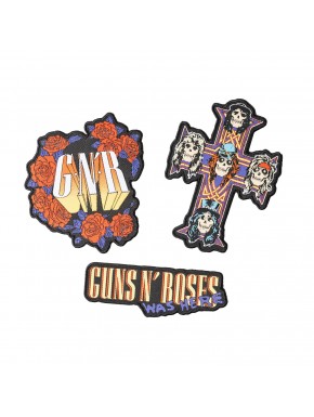 Set de 3 parches bordados de Guns N' Roses