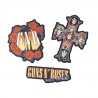 Set de 3 Parches Bordados Guns N' Roses con Licencia Oficial