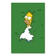 Póster de The Simpsons con Homer en arbusto