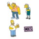 Pins de The Simpsons Taberna de Moe con personajes y logo