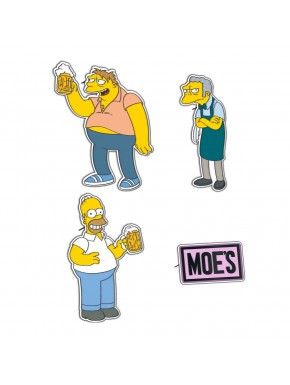 Pins de The Simpsons Taberna de Moe con personajes y logo