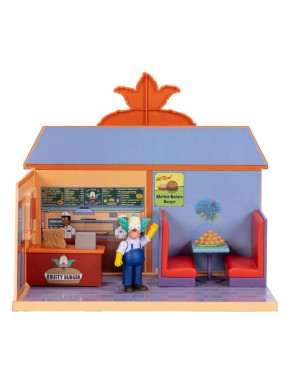 Playset de Krusty Burger de Los Simpsons con figura y accesorios