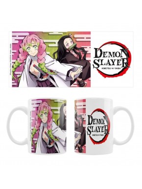 Taza de cerámica Demon Slayer con Mitsuri y Nezuko