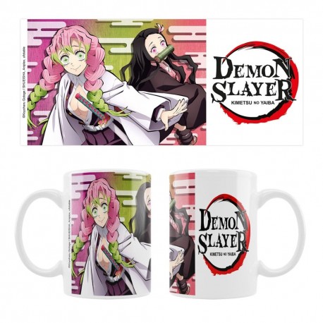 Taza de cerámica Demon Slayer con Mitsuri y Nezuko