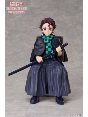 Estatua de Tanjiro Kamado 15 cm sentado con katana